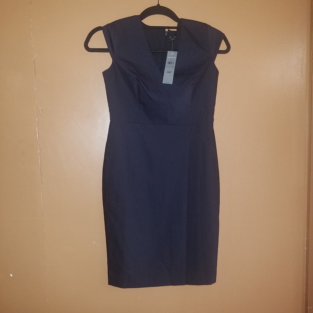 $169 ANN TAYLOR 00-PETITE BLUE CAP SLEEVE DRESS
